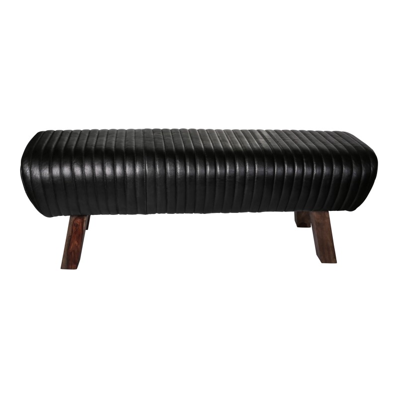 LEATHER BLACK GYM BENCH - BENCHES